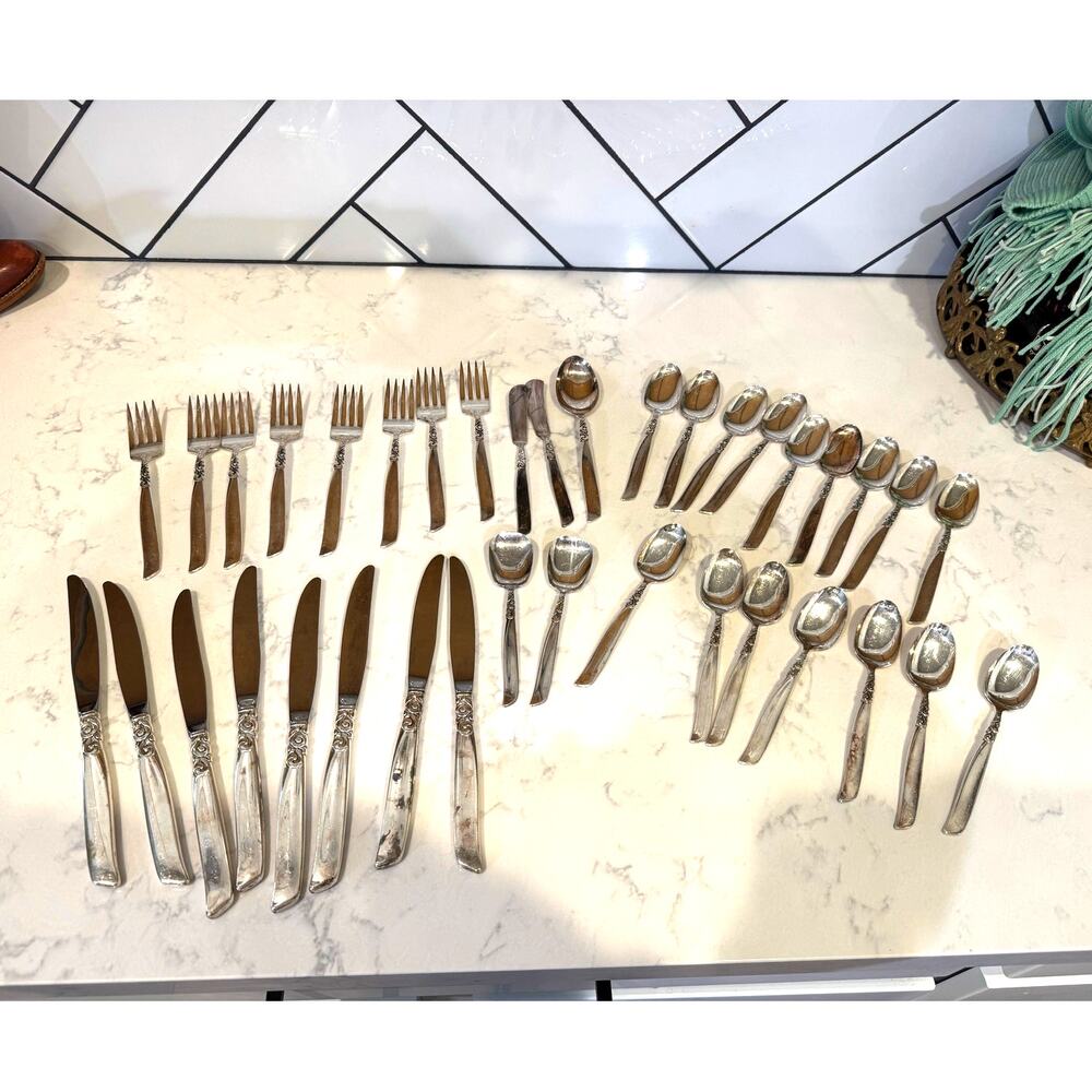 Vintage silverplate flatware "South Seas" pattern by Oneida Community nautical